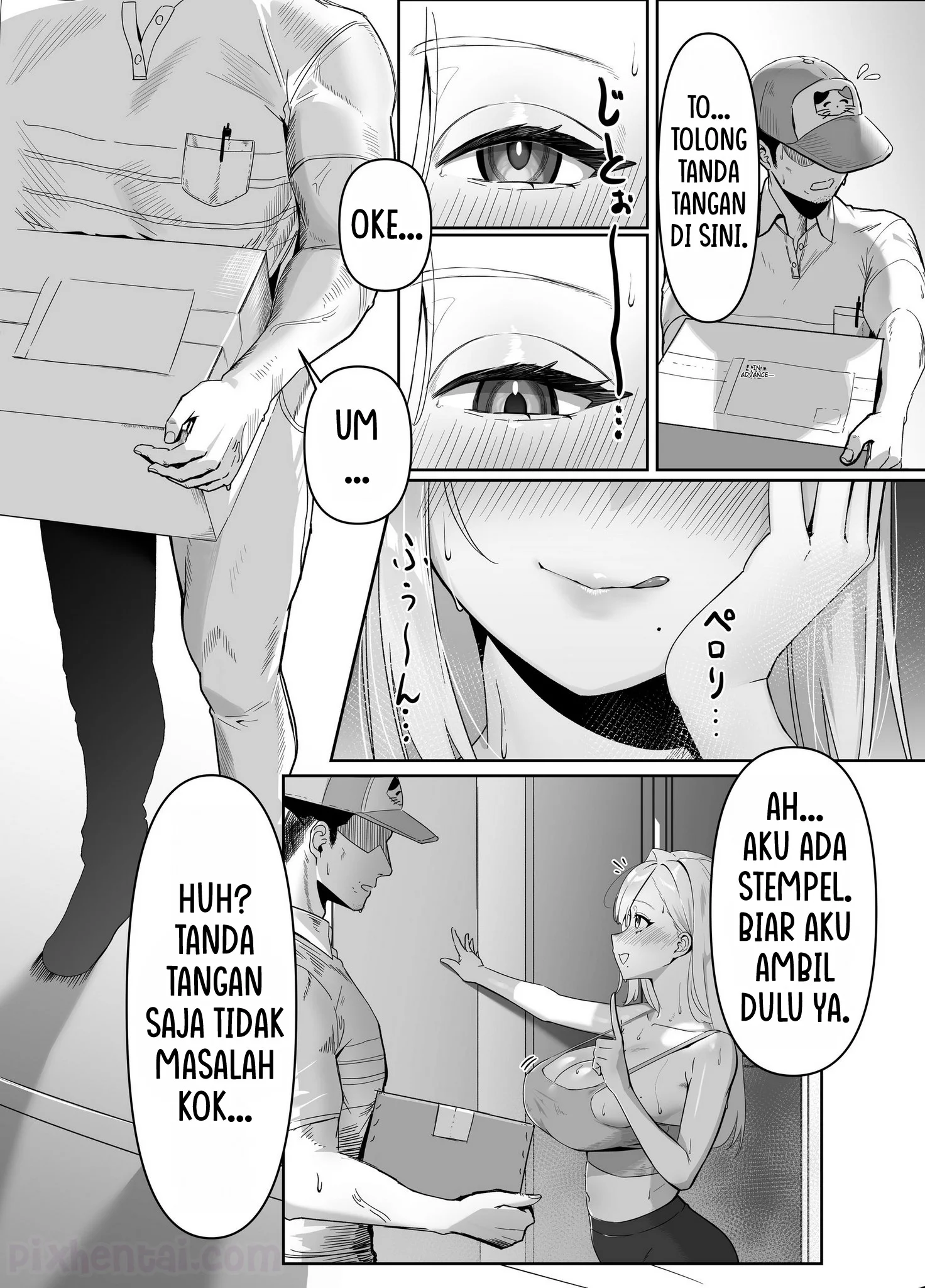 Komik hentai xxx manga sex bokep The Big Breasted Lady at the Delivery Destination Is Way Too Lewd 3